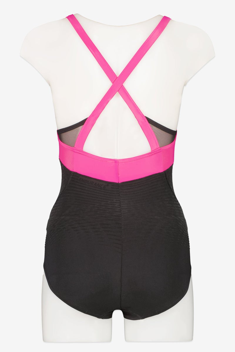 speedo Women Fit Power Form Xback Swimsuit, Black - Image 3